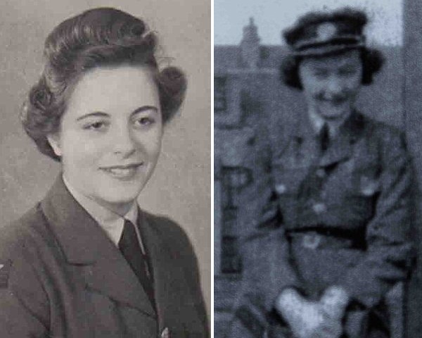 Bessie and Mildred in their younger WAAF days.