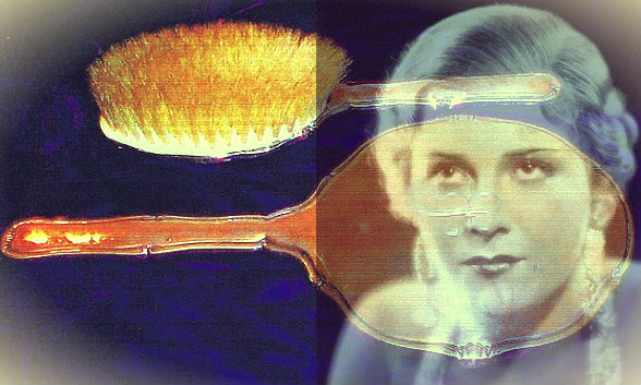 The brush and mirror which reportedly belonged to Hitler's lover, Eva Braun, and where the hair strands used for the DNA analysis came from.