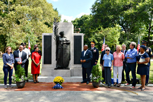 The rebuilt WWI monument --- the Saratoga Monument