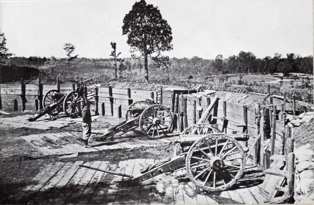 Confederate Artillery outside of Atlanta via commons.wikimedia.org