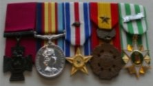 Some of Peter Badcoe's medals.