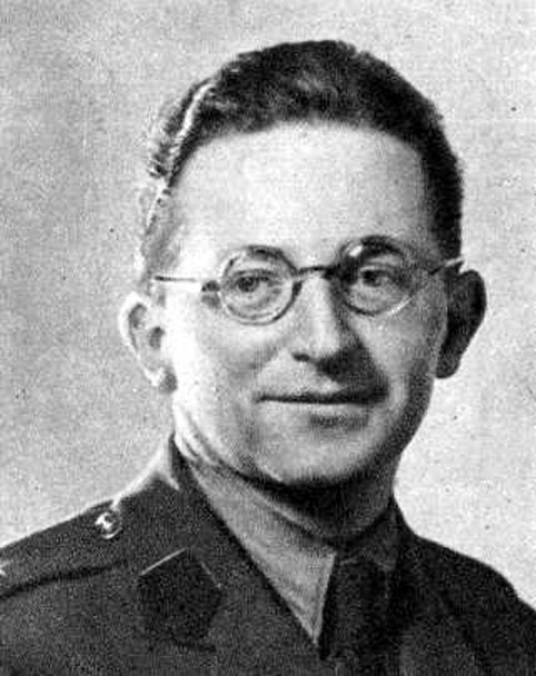Marian Rejewski, second lieutenant (signals), Polish Army in Britain, in late 1943 or in 1944, 11 or 12 years after he first broke Enigma.