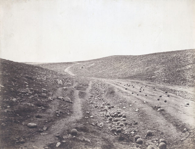 Valley of the Shadow of Death, by Roger Fenton. One of the most famous pictures of the Crimean War.
