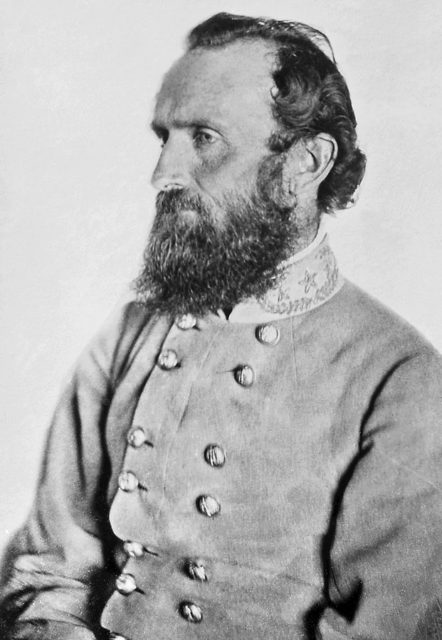General Jackson's "Chancellorsville" portrait, taken at a Spotsylvania County farm on April 26, 1863, seven days before he was wounded at the Battle of Chancellorsville.