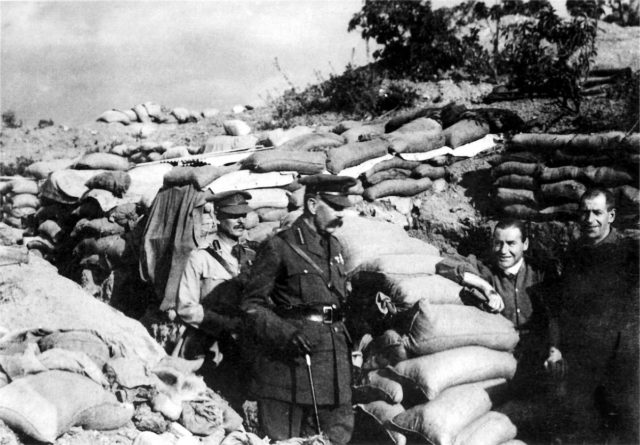 Kitchener with General Birdwood at Anzac, November 1915.
