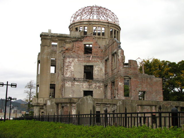 Side view of the Hiroshima Peace Memorial. Photo Credit,