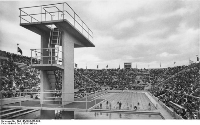 Swimming venue as seen in 1936...Photo via Wikipedia 