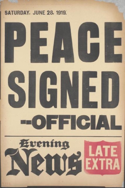 Treaty of Versailles Signed June 1919