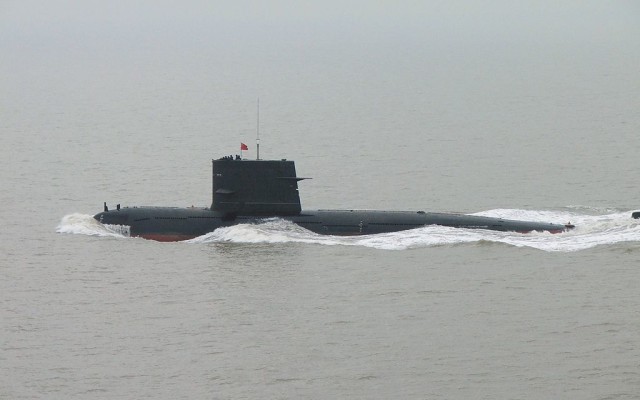 The Chinese Navy Han class nuclear-powered attack submarine No. 405 Image Source: Wikipedia