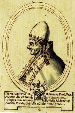Sketch of Pope Innocent III by 17th century artist