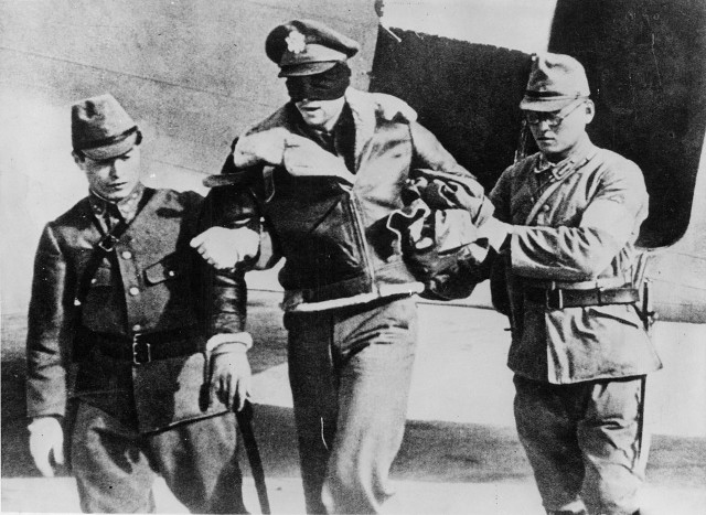 Doolittle Raider Robert Hite captured and blindfolded by the Japanese via commons.wikimedia.com