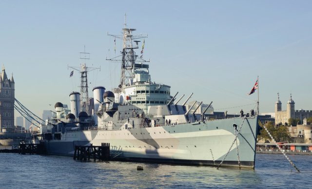 HMS Belfast today, via Wikipedia