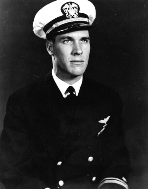 Thomas J. Hudner, was a US Navy pilot with Fighter Squadron 32, off of USS Leyte. While attempting to rescue his friend and Ensign Jesse Brown, he crashed his own plane, and rushed to render aid. Source: wiki/public domain