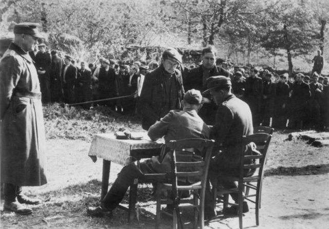 German military and résistants, in Brittany, July, 1944. Photo Credit.