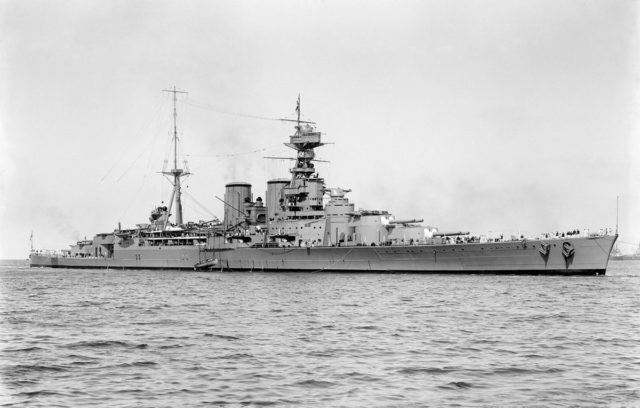 HMS Hood (By Photographer: Allan C. Green 1878 - 1954Restoration: Adam CuerdenPlease credit both - State Library of Victoria, Public Domain / Wikipedia)