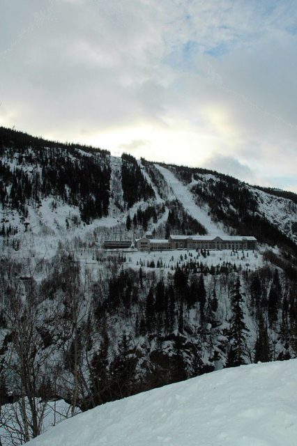 The Vemork hydroelectric plant in snow in 2008. Photo Credit.