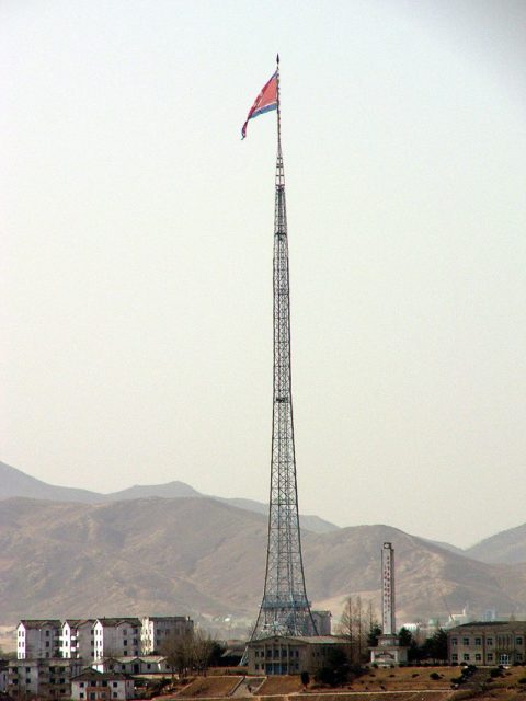 The fourth tallest flag pole in the world, located in Kijŏng-dong.