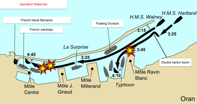Ships movement in Operation Reservist.