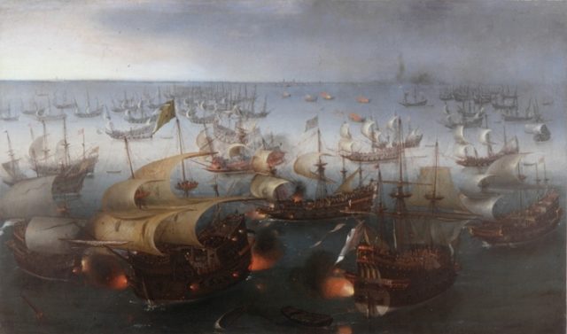 The Spanish Armada off the English coast (Cornelis Claesz van Wieringen / Public Domain / Wikipedia)