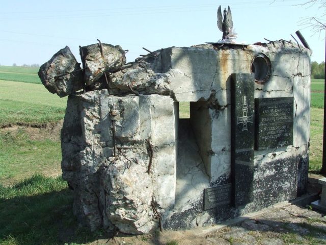 A preserved section of one of the destroyed bunkers. Photo Source