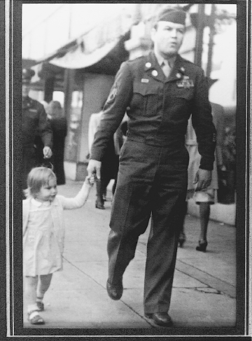 Master Sergeant Chilson with his daughter in Germany in the 1950s