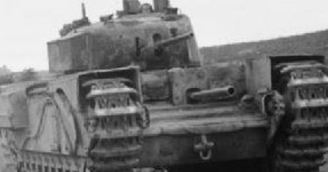 Churchill Mark I; Notice the frontal hull howitzer.