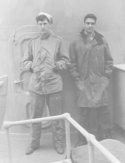 The only survivors, Baldwin (left) and O'Malley (right). These two men miraculously escaped death when the Escanaba sank, with only 3 minutes to get off the ship. Image Source: USCG.mil/ public domain