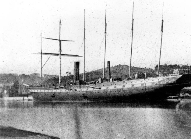 Great Britain in the Cumberland Basin, April 1844. This historic photograph by William Talbot is believed to be the first ever taken of a ship.