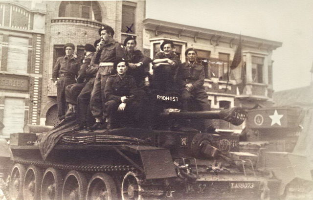 Czechoslovak soldiers on a Cromwell tank near Dunkerque in 1945. Photo Source