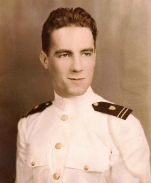 Charles Dorian as a young Cadet at the US Coast Guard Academy. He was one of only two Academy graduates on the Callaway, the Captain was the other. This meant that he had training in almost every function aboard ship, allowing him to operate so effectively when the command was out of commission. Image Source: USCG.mil/ Public Domain