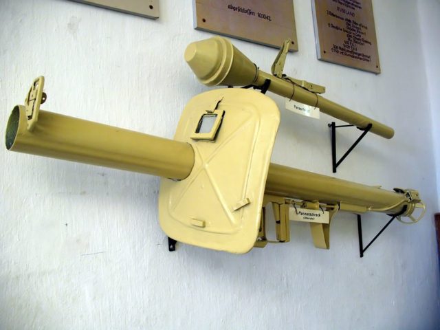 Anti-tank guns - Panzerschreck and Panzerfaust. Photo Credit