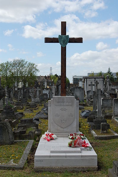 The gravestone of both Granville and Kowerski. Photo credit. 