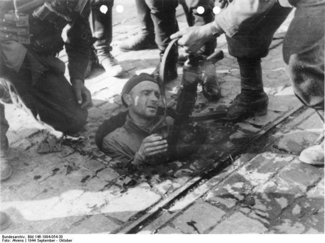 Home Army soldier surrenders to German troops;