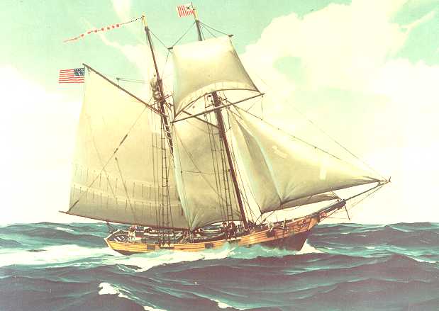 USRC Massachusetts, one of the first 10 in the "System of Cutters" she helped protect early American shipping, as well as provide intelligence to the fledgling government. 