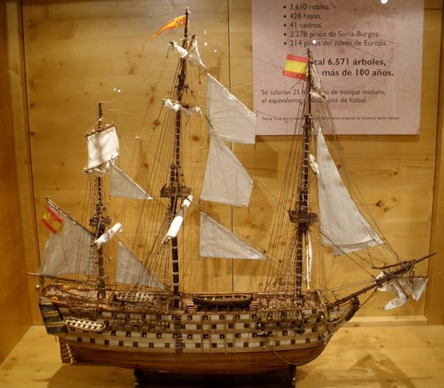 Model of the Santísima Trinidad at the Science Museum of Valladolid. Photo Credit