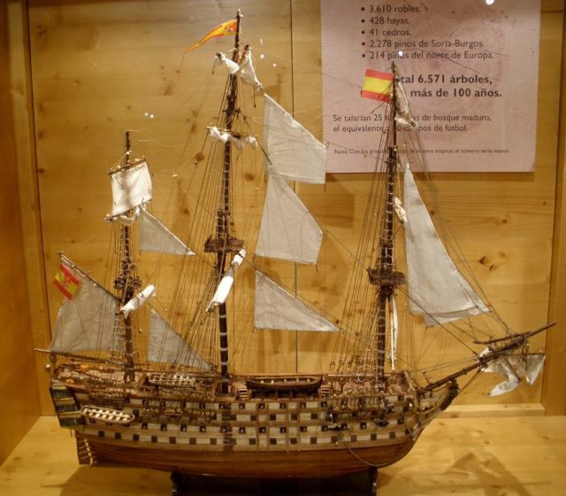 Model of the Santísima Trinidad at the Science Museum of Valladolid. Photo Credit