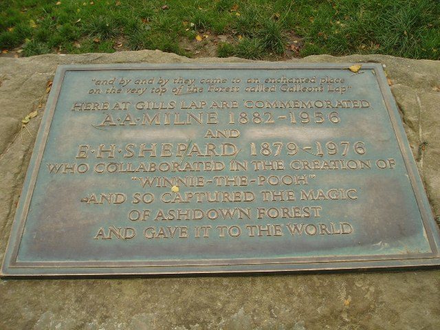 A.A.Milne & E.H.Shephard memorial plaque. Photo Credit