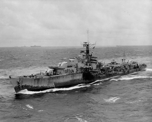 A British Royal Navy T-class destroyer, August 1945.