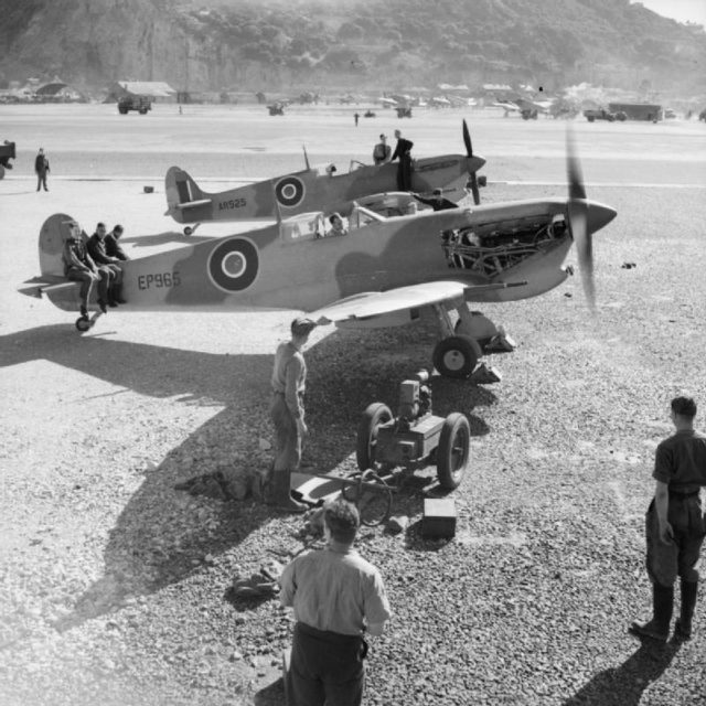 A shipment of 116 Supermarine Spitfires sent by sea was assembled in just 11 days at RAF North Front, Gibraltar.