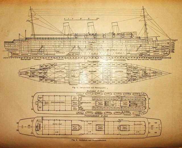 Plans of the SS Cap Arcona