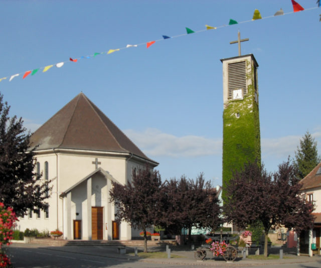 St. Martin Church in Holtzwihr; By Rauenstein – CC BY-SA 3.0