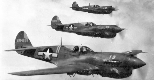 American P-40s in formation