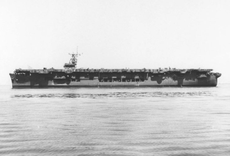 Carrying 77 P-40 Warhawks of the 33rd Fighter Group of the United States Army Air Forces, Chenango sailed on 23 October with the Torch assault force bound for North Africa.