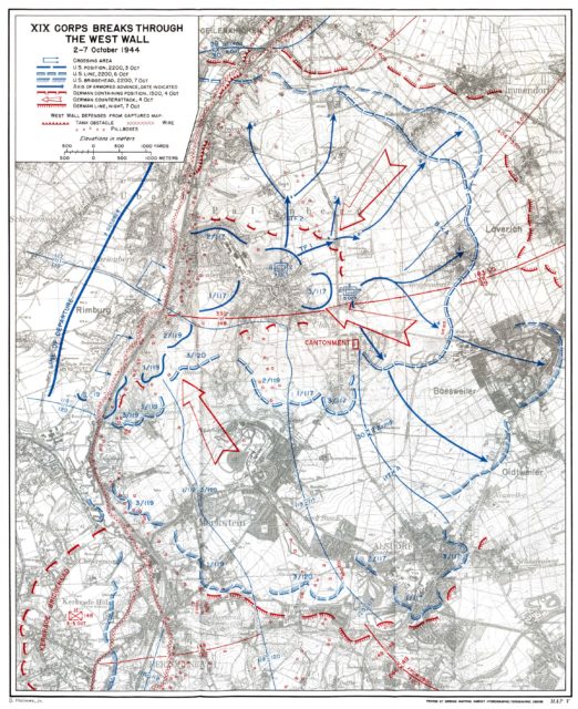 Section of the Battle of Aachen.