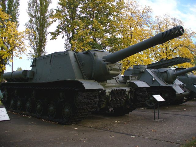 An ISU-152 displayed at Karlshorst, Berlin, Germany. Photo: Franco Atirador / CC BY-SA 3.0