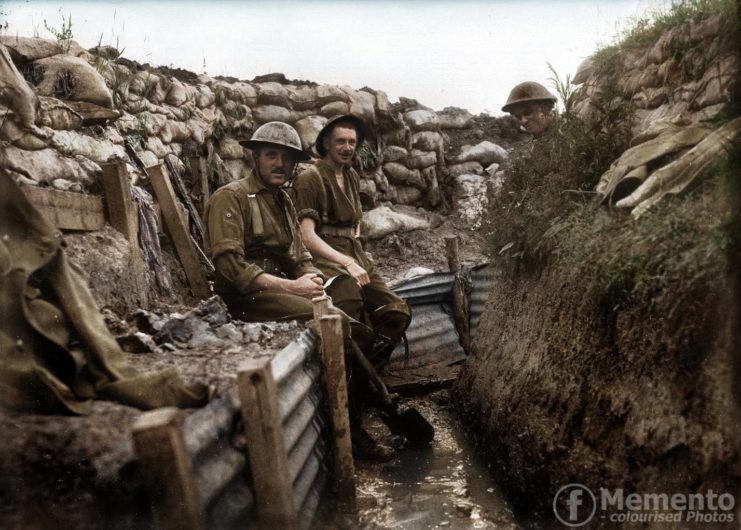 1916, Canadian trench in Picardy (Northern France)
