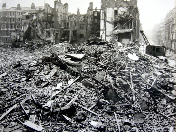 The terrifying bomb damage of the blitz; City of Westminster Archives Centre – CC-BY SA 3.0