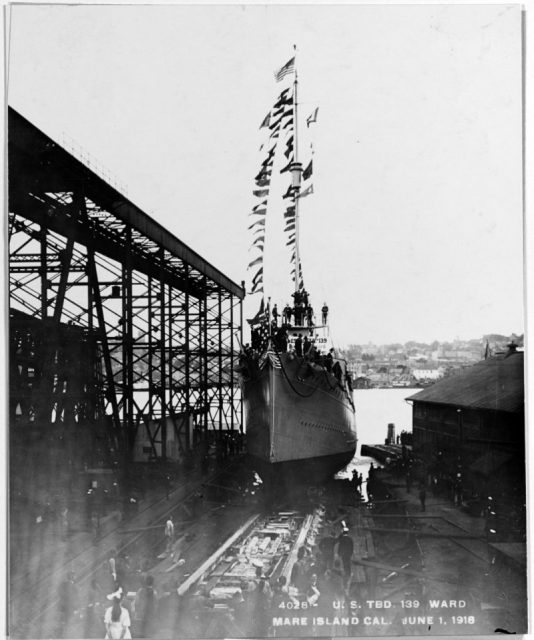 USS Ward in 1918. Photo courtesy: Naval History and Heritage Command.