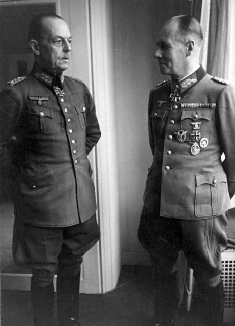 Rundstedt with Erwin Rommel, December 1943. By Bundesarchiv – CC BY-SA 3.0 de