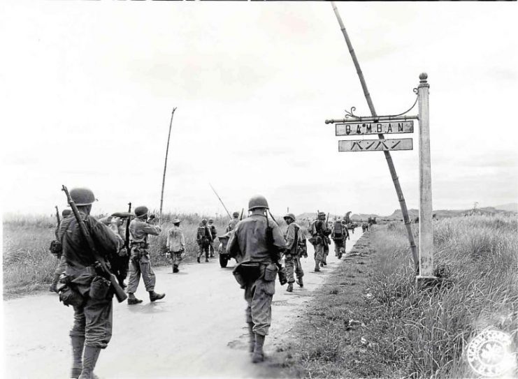Liberating Bamban, 1945.